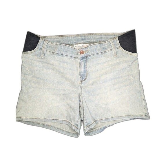 Isabel Maternity Under Belly Maternity Jean Shorts Light Wash 16 - Picture 5 of 7